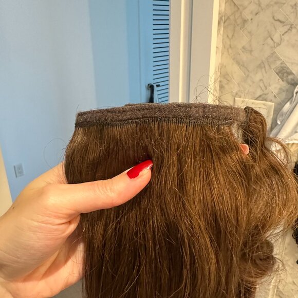 Real Hair Extension Wrap Ponytail Brown | 18 inch main image 5